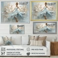 thumbnail image 4 of Designart "Minimalism Ballerina In Blue And Gold" Ballet Floater Framed Canvas Prints, 4 of 5