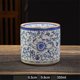 thumbnail image 2 of Cenicero de cerámica de porcelana azul y blanca, resistente al polvo, for el hogar y la oficina., 2 of 7