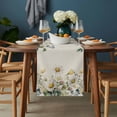 thumbnail image 2 of Flowers Eucalyptus Table Runner - 90 Inch Long, Kitchen Dining Table Runner Dresser Scarves, Vintage Country Botanical Floral Leaves Farmhouse Decor for Coffee Tables Wedding Party Banquet, 2 of 8