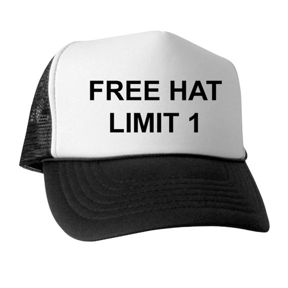 CafePress - Free Hat Limit 1 - Adjustable Unisex Printed Trucker Hat with Mesh Back