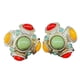 thumbnail image 1 of Pendientes de botón con incrustaciones de resina de colores para niñas. Joya de color, 1 of 9
