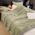 thumbnail image 6 of Fleece Throw Blanket, Embossed Floral Pattern Solid Color Coverlet, Soft Warm Flannel Blanket for Couch or Bed, Lightweight Decorative Afghan, 59.06x39.37in, 6 of 9