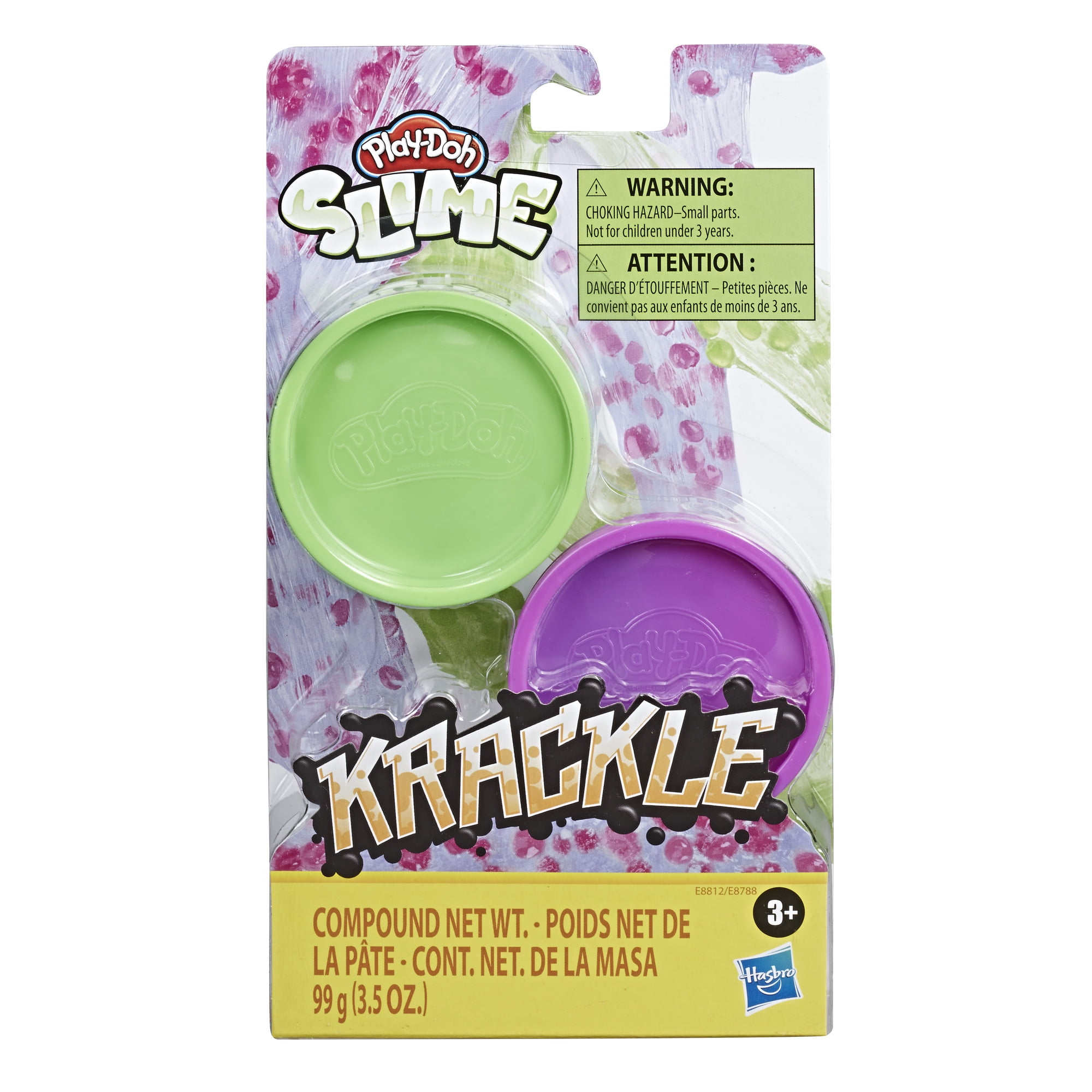 Play-Doh Krackle Slime Purple and Green 2-Pack (3.5 oz) - Walmart.com - Walmart.com