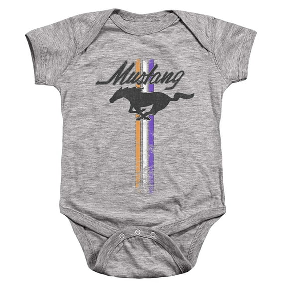 Ford Mustang Mustang Stripes-Infant Snapsuit Athletic Heather-18Mos