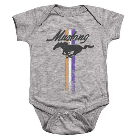 

Ford Mustang Mustang Stripes-Infant Snapsuit Athletic Heather-12Mos