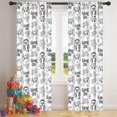 thumbnail image 5 of Blackout Kids Curtains,Black Controllers Games Icons White Pattern Childrens Insulated Curtains Set Of 2,Bedroom Essentials,Toddler Room Decor 42"x84", 5 of 5