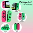 thumbnail image 3 of Controlador para Nintendo Switch, Mando a Distancia con Vibración Dual/Control de Movimiento/Captura de Pantalla/Activación (Rosa y Verde), 3 of 8