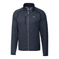 thumbnail image 2 of Men's Cutter & Buck Heather Navy West Michigan Whitecaps Mainsail Sweater-Knit Full-Zip Jacket, 2 of 3