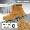 thumbnail image 3 of Vantalaria Waterproof Steel Toe Boots For Men Comfortable Safety Work Boots Indestructible Shoes Non Slip Puncture Resistant Industrial Construction Boots, 3 of 7