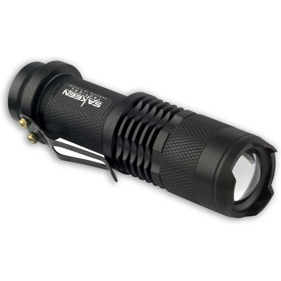 Black Tactical Mini LED Flashlight single AA battery 300 Lumen Survival Camping Light