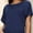 Navy, variant on Women's Casual Short Sleeve Dolman Top Boat Neck T Shirts