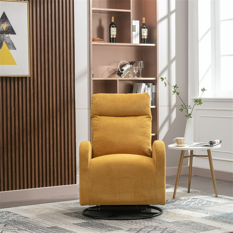 Upholstered Recliner Chair Comfy Swivel Glider Chair Leisure