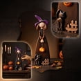 thumbnail image 6 of Halloween Decorations Indoor Outdoor, Wooden Witch Statue Pumpkin Ghost, Tabletop Figurine Decor for Home Mantel, Shelf Display, Party Centerpiece, 6 of 7