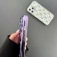 thumbnail image 7 of Chrome Case for Women/Girls, Electroplated 3D Cloud Pattern Soft Phone Case Compatible with iPhone 15 Plus, Purple, 7 of 7