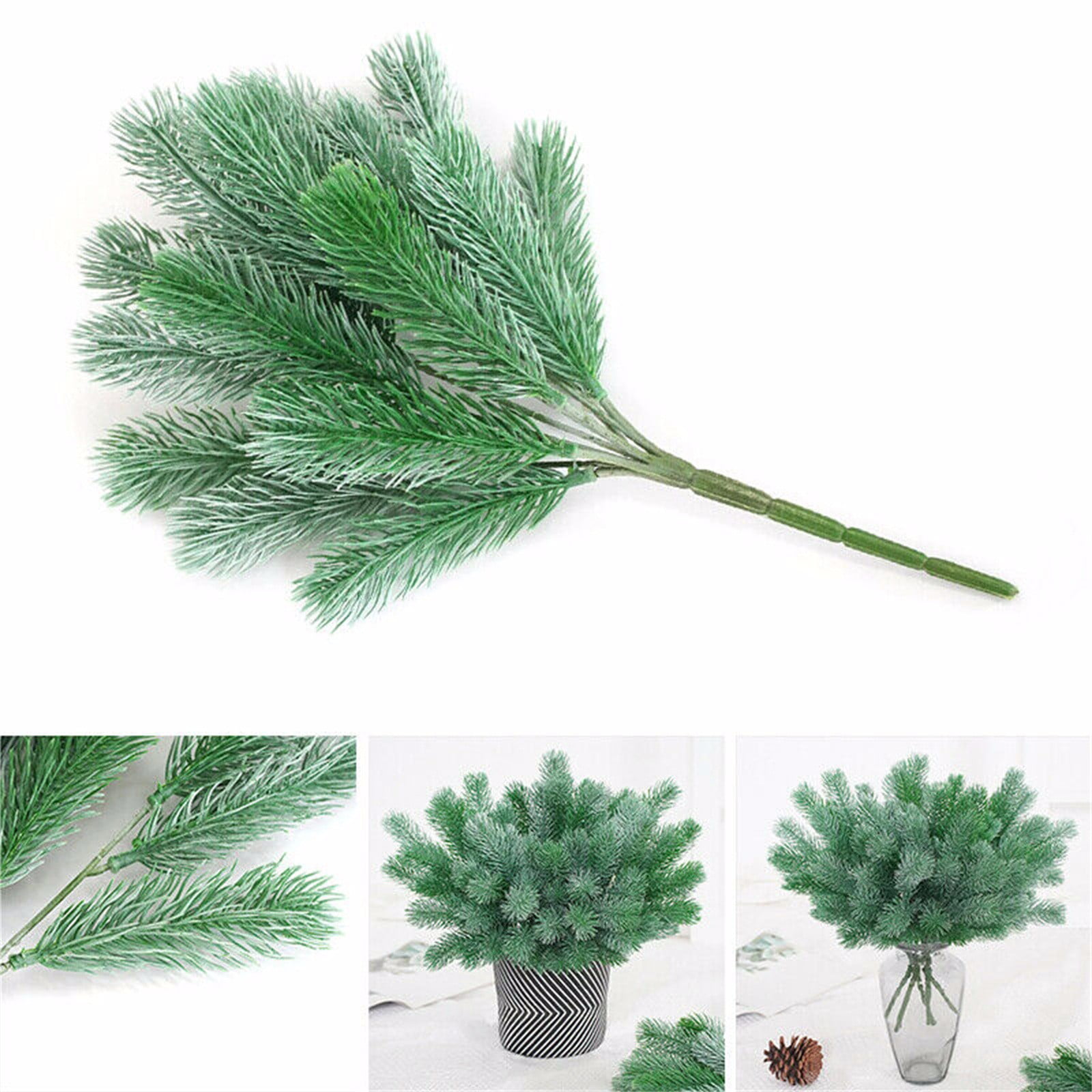 Artificial Pine Needle Branch Christmas Fern Grass Green Plants Xmas Party Decor 
