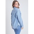 thumbnail image 5 of Women's Long Sleeve Denim Oversized Shacket, 5 of 19