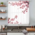 thumbnail image 5 of Pink Spring Floral Sheer Curtains 96 Inches Long, Elegant Pastoral Flowers Watercolor Light Filering Curtains, Privacy Drapes Simi Floor to Veiling Curtain for Living Room Bedroom Window Treatment, 5 of 9