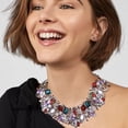 thumbnail image 2 of Collier Bavoir Déclaration Collier en Verre Coloré Collier Ras du Cou en Cristal pour Femmes Accessoires de Mode, 2 of 6