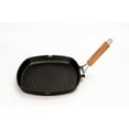thumbnail image 4 of MasterPan Non-Stick Grill Pan Wooden, 11", Folding Handles, 4 of 11