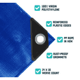 thumbnail image 4 of Core Tarps 16 Mil Heavy Duty Tarp Tarpaulin Waterproof Cover, Blue 12′ X 25′Ft, 4 of 7