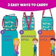 thumbnail image 2 of Boîte à Lunch Isolée Durable avec Sangles pour Sac à Dos pour l'École - Sac à Lunch Réutilisable avec Poignée pour Enfants et Tout-Petits, Fonctionne avec Bento Box, Bengo, Kinsho, Yumbox – Narval, 2 of 4