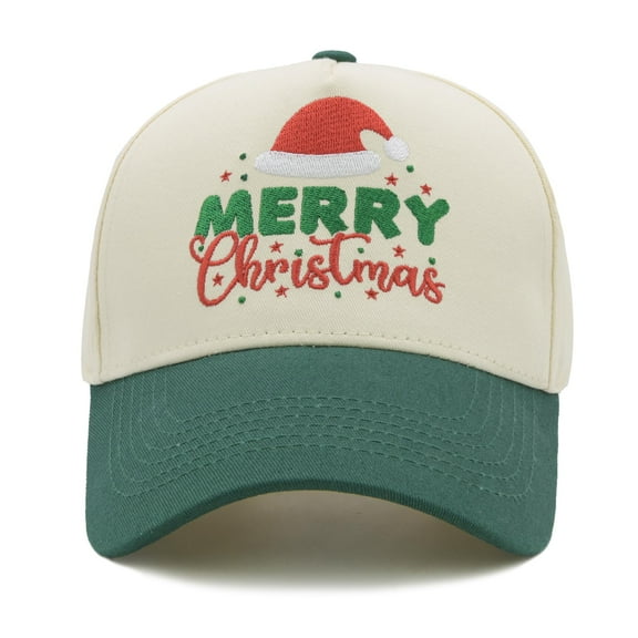 Waldeal Christmas Trucker Hat for Men Women, Merry Xmas Gifts, New Year Party Accessories, Vintage Two-Tone Cotton Snapback Cap for Unisex Adult
