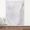 thumbnail image 4 of Ambesonne Floral Fabric by the Yard Upholstery, Minimalist Plumeria Flower, 5 Yards, Pastel Purple White, 4 of 5