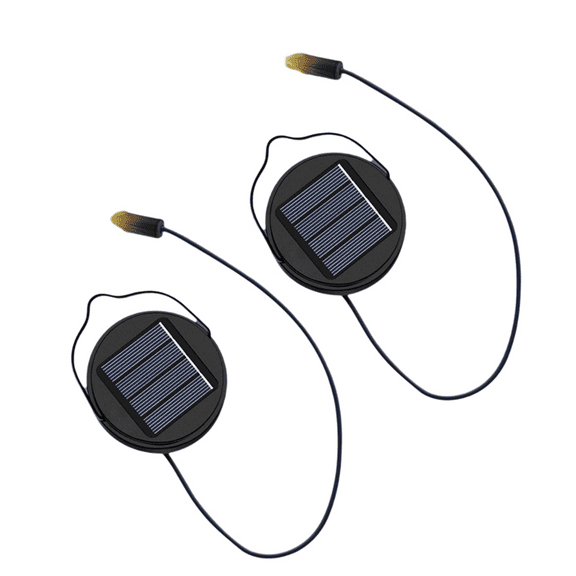 2Pack 600Mah Solar Lights Replacement Top for Outdoor Lantern Lights Waterproof for Garden, Yard,DIY Birthday Gifts,2Pack * 600Mah Solar Lights Replacement Top,Black