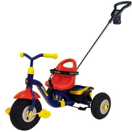 Kettler Happy Air Navigator Fly Tricycle With Push-Bar And Utility Net - Multi
