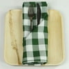 Buffalo Plaid Napkins | 5 Pack | 15"x15" | Green/White | Checkered Gingham Polyester Napkin