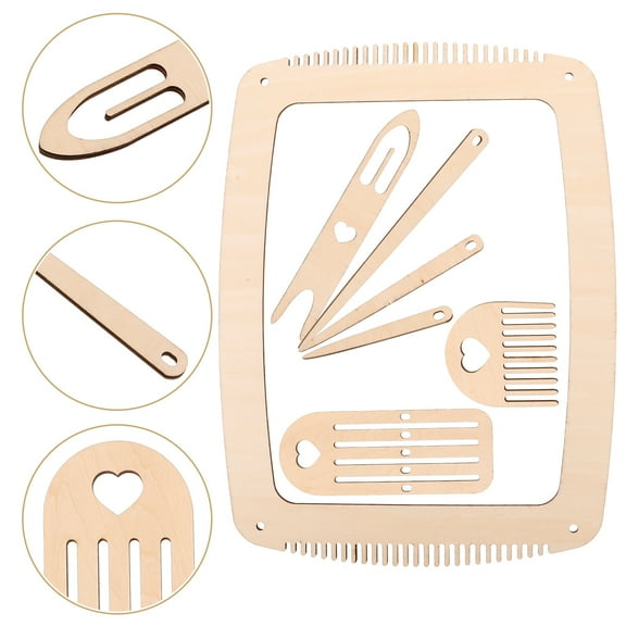 HEALEEP Weaving Kit Beige Wood 1 Set 14.4x11x0.2in