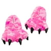 Wishpets Pink Camo Dinosaur Claw Slippers Fun Animal Footwear Cozy Comfy
