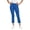 Blue, variant on Women’s Pull On Straight Leg Dress Ankle Pants, Slimming Stretch Slacks Twill Cropped Trousres with Pockets, Everyday & Casual & Work