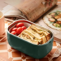 BSJJY Food Prep Containers 48W Electric Lunch Box Food Heater, 110V Upgraded Leakproof Heating Lunch Box For Work/Car/Truck/Office With 1L Removable Stainless Steel Container Lunch Box Containers