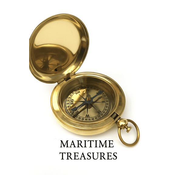 Antique Brass Compass with Lid – Nautical Pocket Compass for Gift, Travel & Décor"