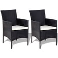 thumbnail image 2 of vidaXL 4 Piece Garden Lounge Set with Cushions Poly Rattan Black, 2 of 5