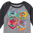 thumbnail image 3 of Hot Wheels - Monster Racing Hearts - Toddler & Youth Raglan Graphic T-Shirt, 3 of 4