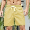 thumbnail image 5 of HOOMEUMY Men's Swim Trunks Quick Dry Water Shorts with Mesh Lining Pockets Lightweight Bathing Suits Summer Beach Board Shorts Yellow XL, 5 of 9