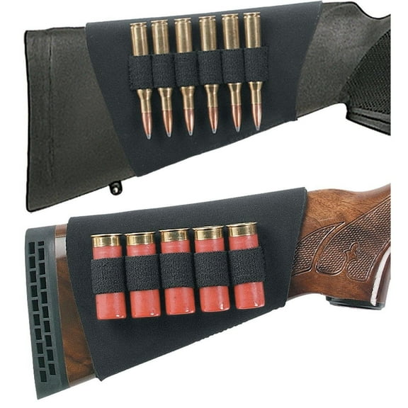 UNCLE MIKES RIFLE BUTT STOCKSHELL HOLDER -3 48-3 BLACK NEOPRENE