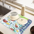 thumbnail image 6 of Ryvnso Ladybugs Daisy Flowers Dish Drying Mat for Kitchen Countertop 18x24 Large Dish Pad Drainer Rack Dish Sink Mats, 6 of 7