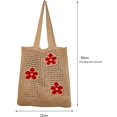 thumbnail image 6 of CoCopeaunt Crochet Bags for Women Knitted Tote Bag Faircore Hobo Bag Aesthetic Fairy Grunge Tote Bag Hollow Shoulder Handbags, 6 of 6