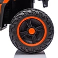 thumbnail image 7 of 24V Ride on Car, Kids ATV Quad with Bluetooth Music w/Storage Racs, Anti-Slip Tires, 160W Motors, Crash Bars, Power Display, LED Lights & Bluetooth, 24 Volt Ride on Toys for Toddlers Ages 3+, Orange, 7 of 7
