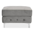 thumbnail image 2 of Furniture of America Marti Transitional Fabric Tufted Ottoman in Gray, 2 of 5