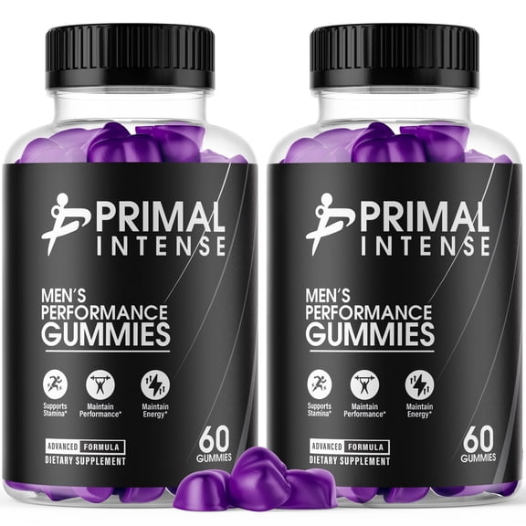 Primal Intense Gummies Advanced Formula All Natural Vitamin Supplement 120 Gummies