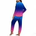 thumbnail image 5 of NTACZA Fleece Womens Pj Set Comfy Shirt Jogger Loungwear Sleep Ombre Long Sleeve Loungewear for Women XL, 5 of 7