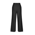 thumbnail image 5 of SELONE Palazzo Pants for Women Petite High Waist with Pockets Cotton Fashion Clothes Ankle Length Baggy Go Out Pants Black S, 5 of 8