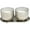 Silver Vanilla Marshmallow Scented Cutout Spotted 7 oz 1 Wick Linear Round S/2 8"W, 4"H, variant on DecMode 2 Holder Silver Metal White Sage Scented Cutout Spotted 7 oz 1 Wick Candle with White Wax, (Set of 2)