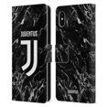 thumbnail image 1 of Head Case Designs Officially Licensed Juventus Football Club Marble Black Leather Book Wallet Case Cover Compatible with Apple iPhone XS Max, 1 of 6