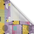 thumbnail image 3 of Ambesonne 80's Kitchen Curtains, Circles Triangles Squares Art, 55"x30", Pastel Purple Yellow, 3 of 3