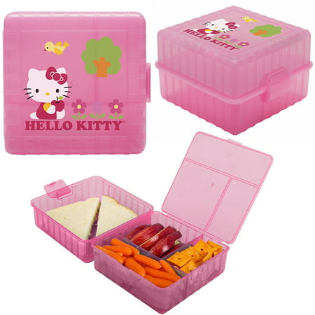 Zak! (3 Pack) Hello Kitty Kids Lunch Box Packs Food Storage Containers for Sandwich (Best Lettuce For Sandwiches)